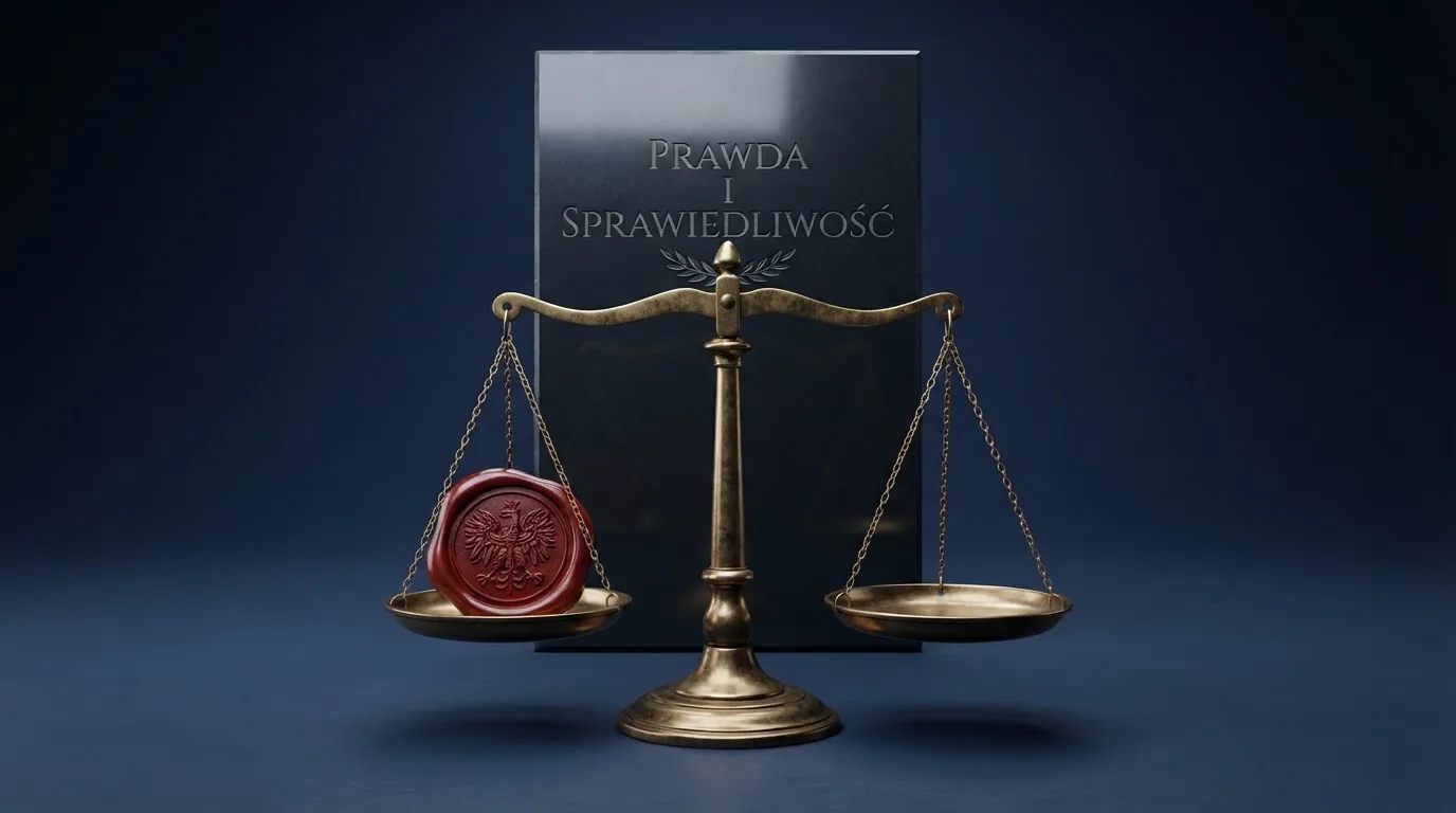 Waga i pieczęć obok napisu o państwowym monopolu na kasyno online
